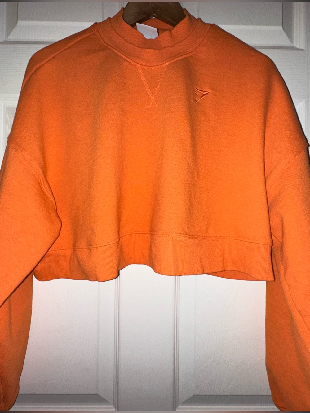 Gymshark Cropped Long Sleeve Sweatshirt Orange Size Large